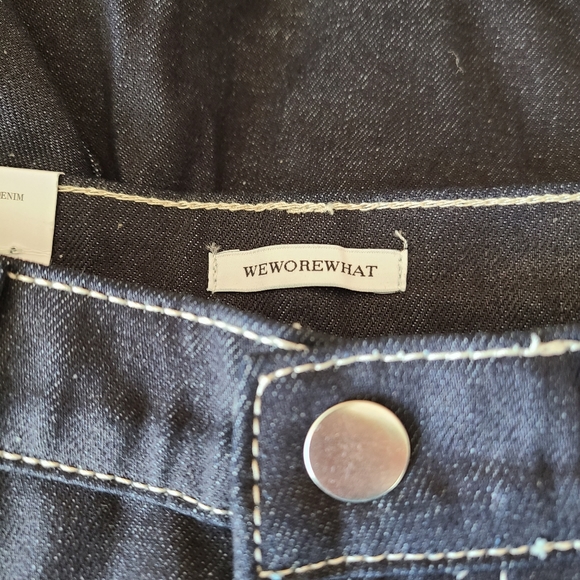 WeWoreWhat Indigo Jean Cuff Shorts NWT - Picture 7 of 7
